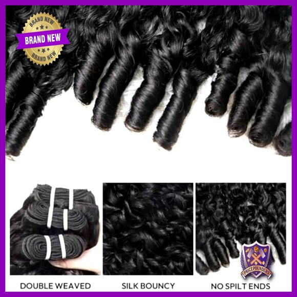 Burmese Curly Human Hair Extensions 18-22 Inch Wet Wavy 3 Piece Bundle main image 6